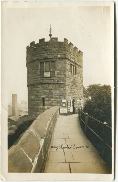 KING CHARLES TOWER, CHESTER - Cheshire Postcard Real Photo