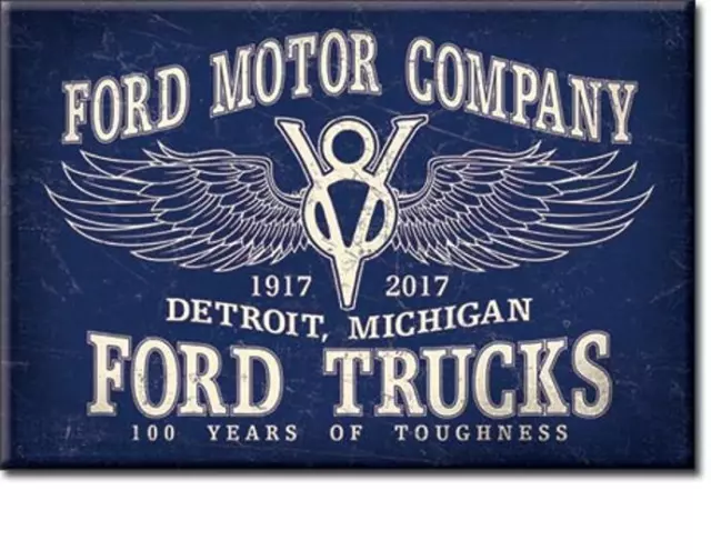 Ford Motor Company V8 Trucks Vintage Style Werbung USA Magnet Magnetschild