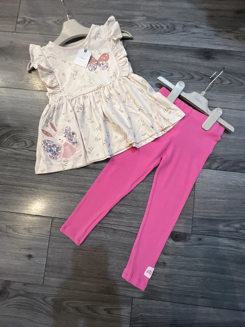 Next girls age 3-4 leggings and top outfit bundle BNWT