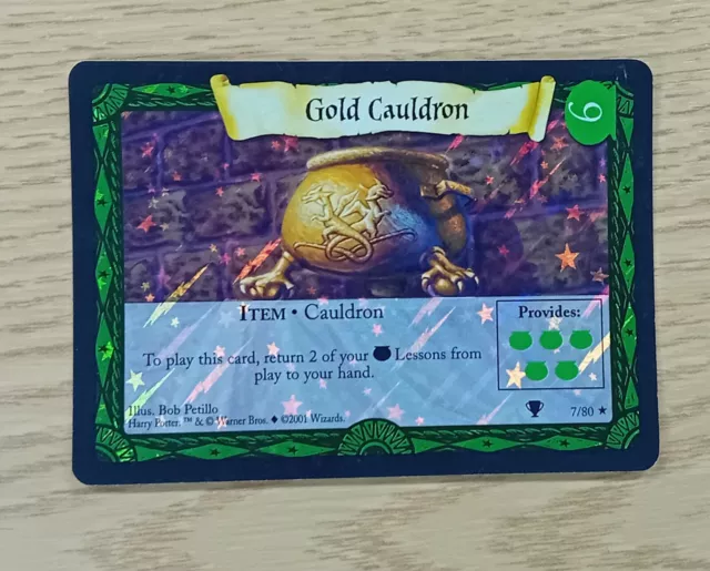 Harry Potter Tcg Trading Card Game 2001 Gold Cauldron #7/80