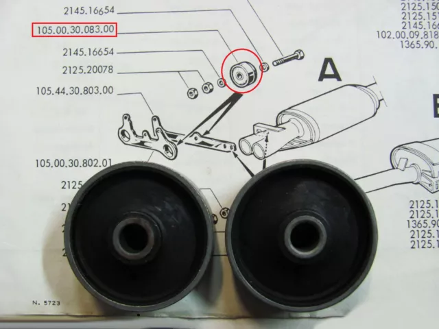 Coppia Boccole Staffa Sostegno Marmitta Alfa Romeo Giulia, Gt Bertone, Duetto