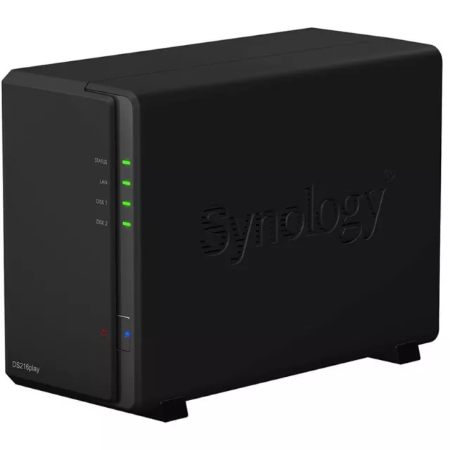 Synology Diskstation DS216play 2 Baie Nas 1GB DDR3 Dual Core 1,5 GHZ 2