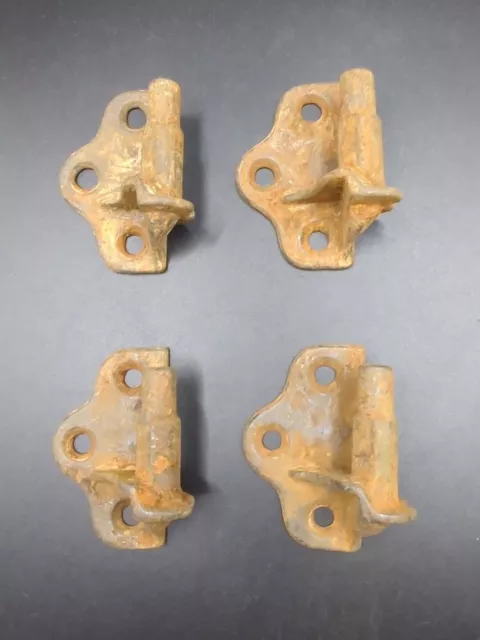 Lot of 4 ANTIQUE CAST IRON VICTORIAN LIFT OFF SHUTTER HINGE Parts Pintel Pintle