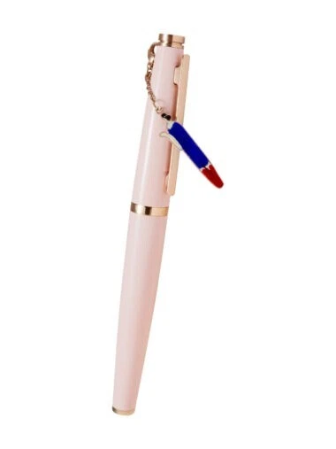 Stylo Plume Otto Hutt D06 Charms Milena - Plume Acier Bicolore - Corps Rose Brillant - Neuf