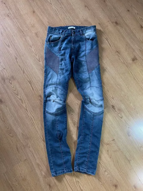 pierre balmain biker jeans