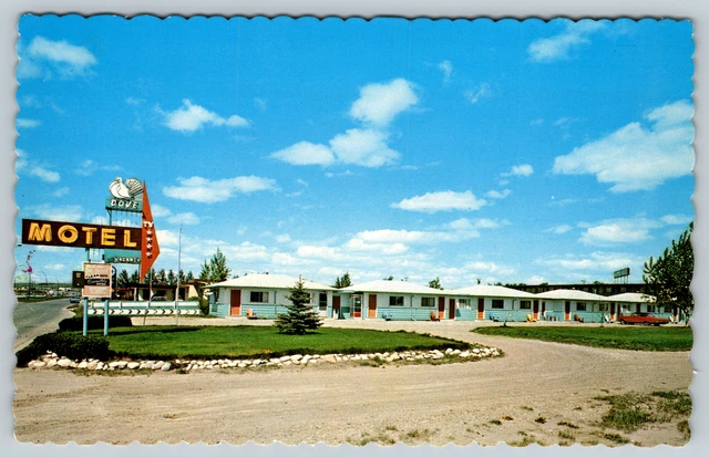 c1960s Dove Motel Alberta N.W. Canada Vintage Postcard