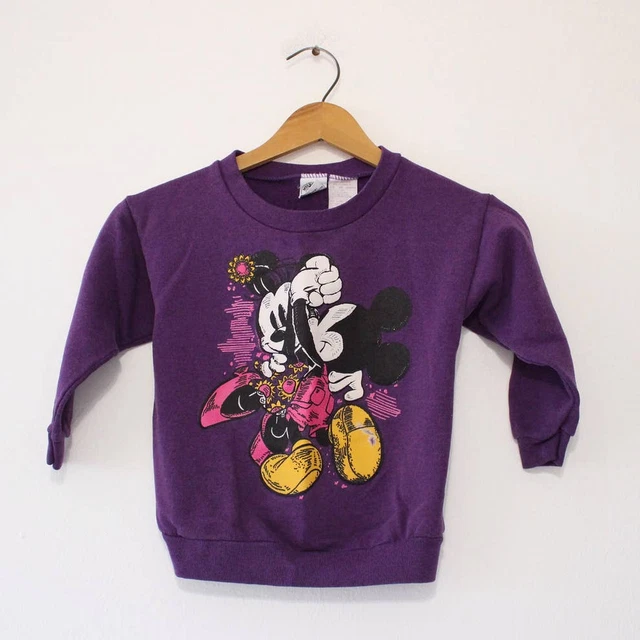 Vintage Kids Walt Disney Mickey Minnie Mouse Sweatshirt Medium 5/6