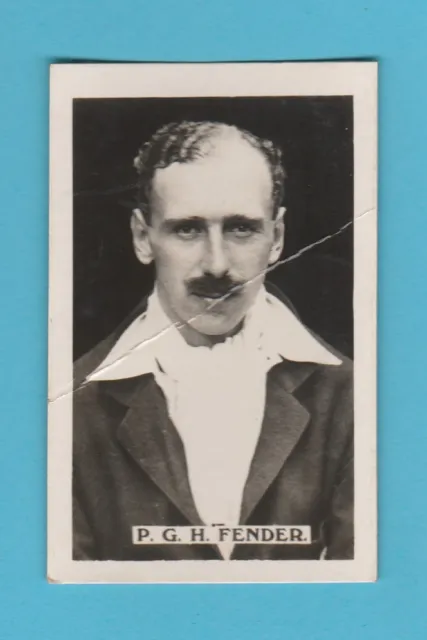Cricket - Chums -  Scarce Cricket Card  -  P. G. H.  Fender  Of  Surrey  -  1922
