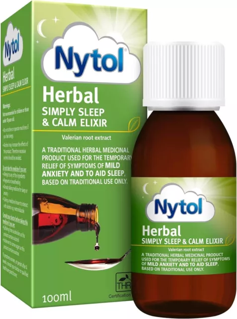 Nytol Herbal Simply Sleep & Calm Elixir 100ml Relief of Mild Anxiety & Sleep Aid