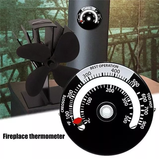 Thermomètre de cheminée, Poêle magnétique, Tuyau de poêle à feu, Jauge  Therye.com pour bûches de