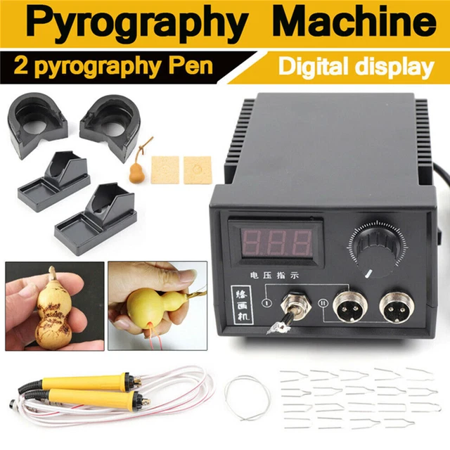 27pcs Brandmalerei Brandmalstation Holzbrenner Halterung Pyrographie Machine Kit
