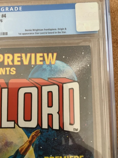 CGC 9.6 MARVEL PREVIEW STARLORD 1st appearance 1976 GOTG future hero 3