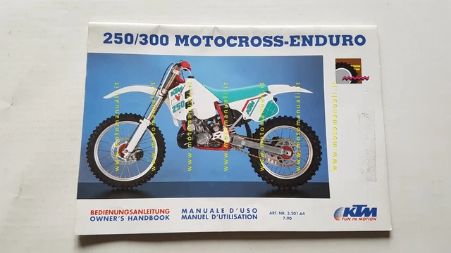 KTM 250 - 300 Cross Enduro 1990 Manuale uso - officina originale