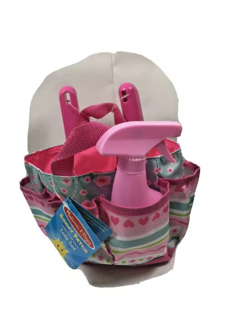 Melissa & Doug Sunny Patch Pretty Petals Tote Set Pink Gardening For Kids
