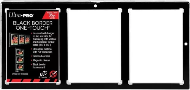Supporto magnetico ultra Pro Black Border One Touch per 3 carte - 35pt card frame