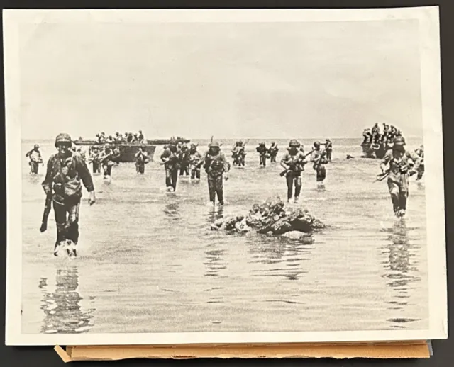 1942 Photo Type 1-WWII US Marines Drive Away Japanese From Bases Solomon Islands