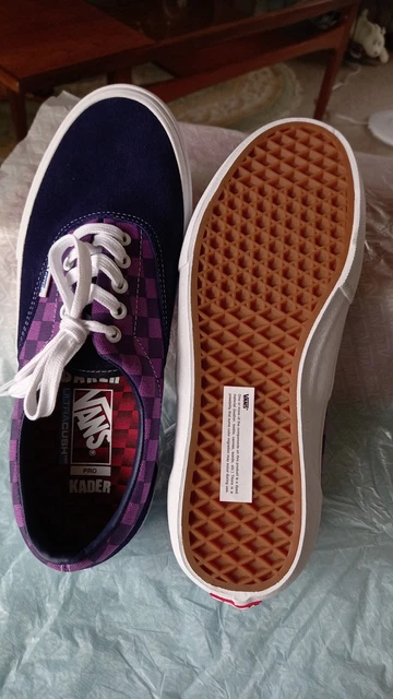 VANS ERA PRO (Baker)Kader/Purple Check Skate Sneakers Size UK