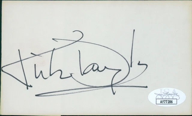 Kirk Douglas Actor Signed 3x5 Index Card JSA Authenticated