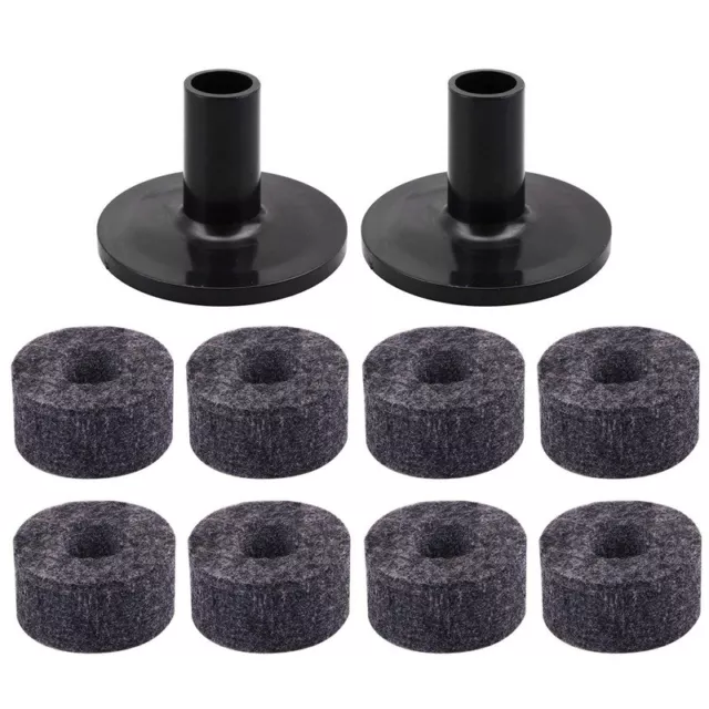 8PCS Cymbal Stand 25mm Felt Washer + 2PCS Cymbal Sleeves Replacement for ShU5