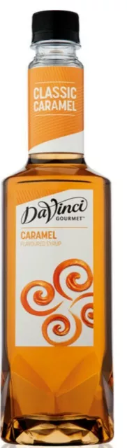 DaVinci Caramel Flavoured Syrup 750ml HOT ICED BARISTA CAFE MILKSHAKE SMOOTHIE