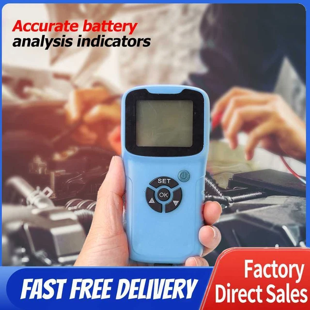 LCD Auto Battery Tester Shockproof Auto Circuit Tester Diagnostic Tool (Blue)