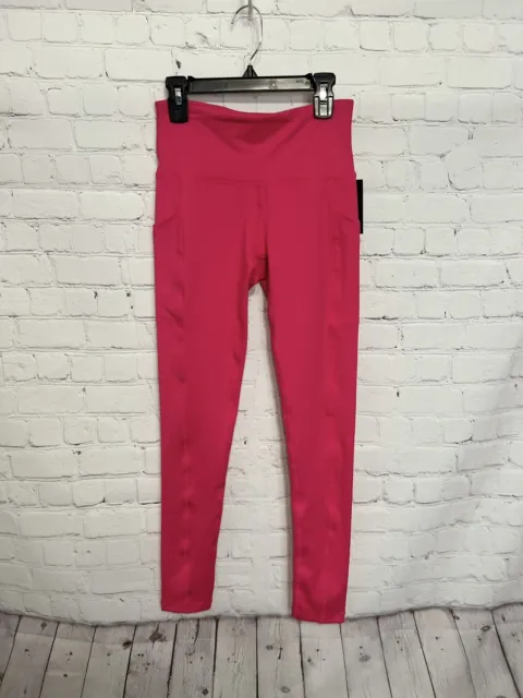 Ideology Leggings Full Length Size Fiery Pink W Pockets PP NWT