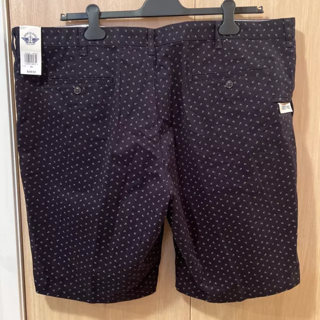 NEW NWT Dockers The Perfect Short Blue with White Anchors Cotton Shorts Size 44 2