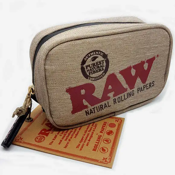 RAW - Smokers Pouch Small - Zip Odour Protection Smokers Bag - Smell Blocking
