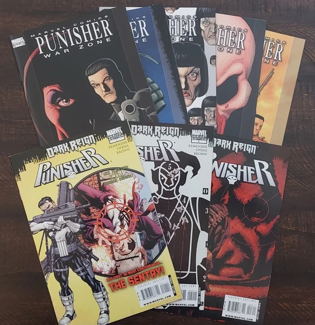 Punisher War Zone 1-4, 6 Punisher 1-3 Garth Ennis, Dillon, Remender Marvel Comic