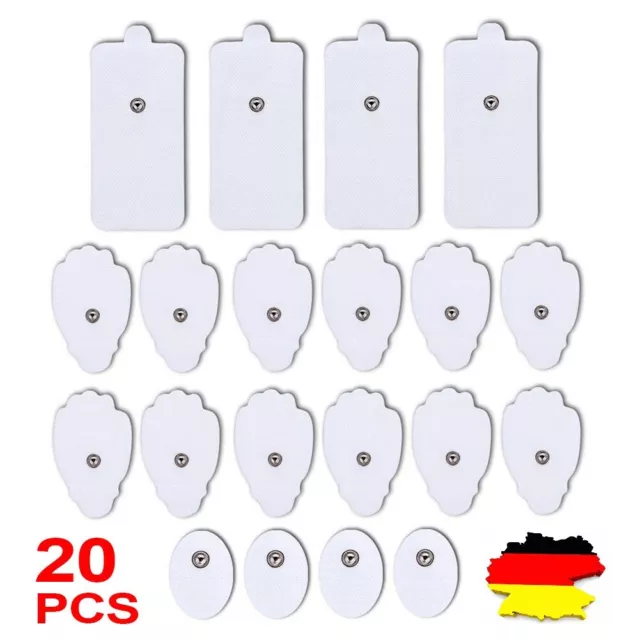 20PCS Elektroden Pads Massage Selbstklebend für TENS EMS Reizstrom Gerät