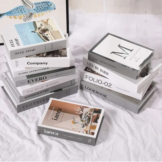 Accesorios fotográficos modernos de libros falsos para libros de escritorio ingleses