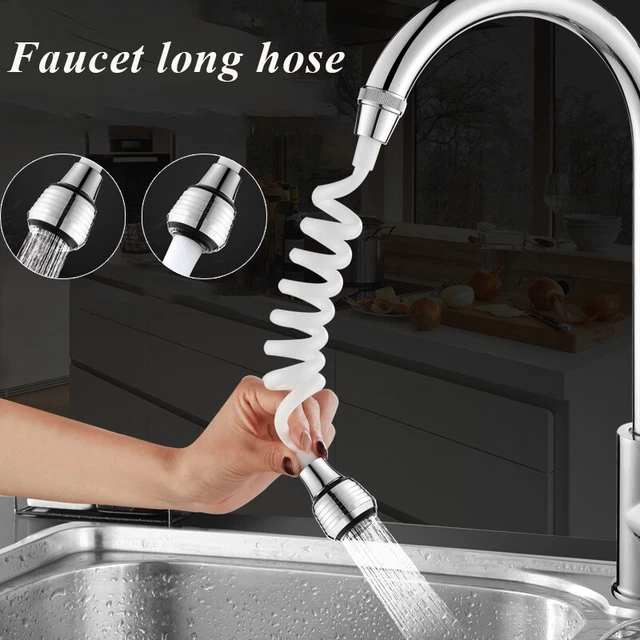 Boquilla extensor de grifo baño de ducha burbujeador rociador manguera larga accesorios ]
