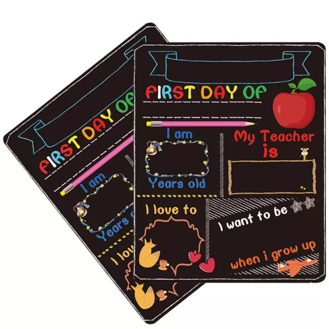 2pcs Classroom Board Sign Double Sided for Preschool Kids-GQ