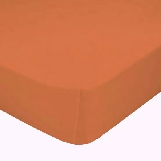 Orange Super King Size Deep Fitted Sheet MICROFIBRE Soft as 100% Cotton Sateen