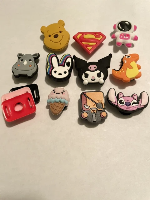 Set Of 10 Croc Charms With Shoe Lace Adjusters Teddy Bear Pooh Ice Cream - 5