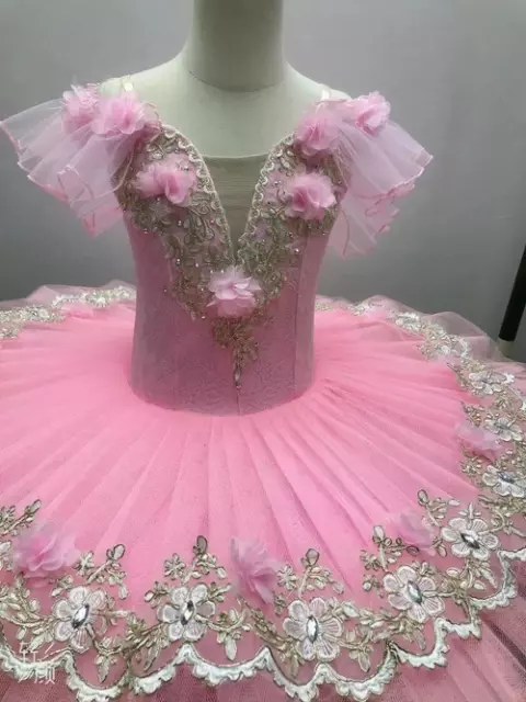 New Pink Ballet  Skirt Professional Classical Pancake Tutu Dance Costumes