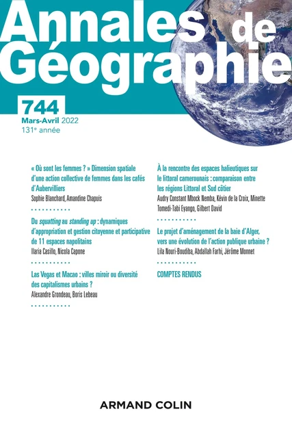 ARMAND COLIN ANNALES de Géographie N° 744 2/2022 Varia EUR 6,12 — free download
