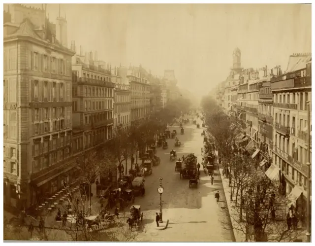 France, Paris, boulevard des Italiens Vintage print, tirage d&#039;époque, Tir