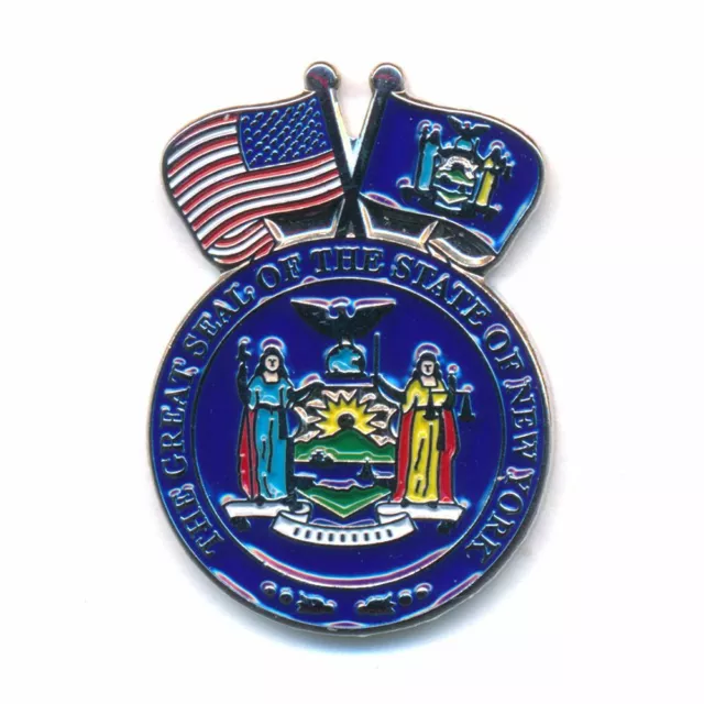 New York Albany USA Flagge New York City Siegel Badge Pin Anstecker 1011