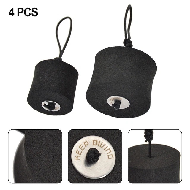 BOXOB 4pcs Bouchons de Kayak, 5,4x2,5cm Nylon à Vie Bouchons Vidange Kayak avec Fil de 0,75cm pour Canoë Dériveur Bateau (Bleu BOXOB 4pcs Bouchons de Kayak, 5,4x2,5cm Nylon à Vie Bouchons Vidange Kayak avec Fil de 0,75cm pour Canoë Dériveur Bateau (Bleu