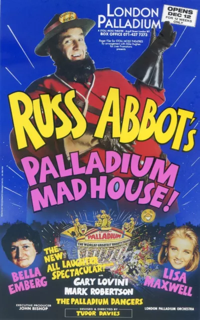 RUSS ABBOT BELLA EMBERG LONDON PALLADIUM Theatre Flyer Handbill