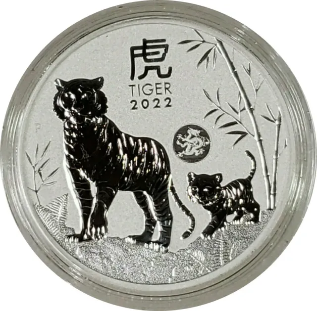 2022 Year of The Tiger / Dragon Privy .9999 Silver 1oz Perth Mint / 30k Minted
