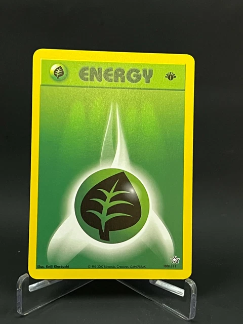 Pokemon Neo Genesis 1st Edition Grass Energy 108/111 Non Holo LP