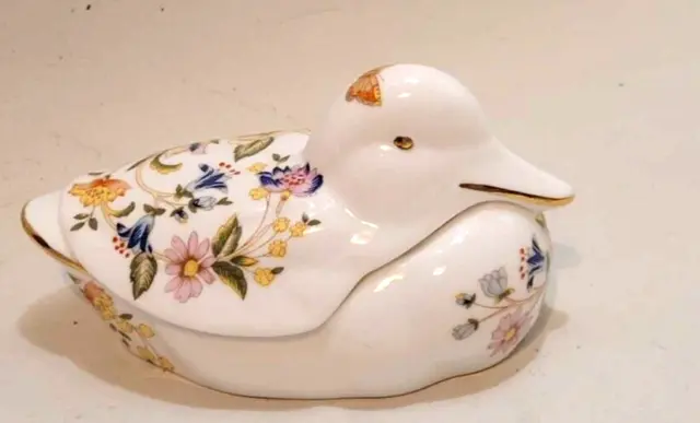 Aynsley Cottage Garden Animal Trinket Box Lidded Pot duck