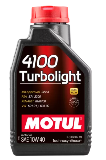 MOTUL Huile de graissage moteur 4100 TURBOLIGHT 10W40