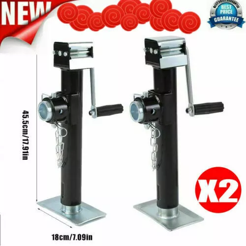 HEAVY DUTY 2X 1000KG Trailer  Lift Pipe Mount Side Wind Drop Leg