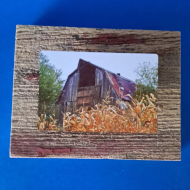 Reclaimed Weathered Old Barn Wood / Raised Barn Picture Galena IL -  9 x 7