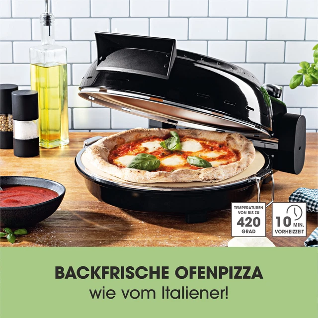 GourmetMAXX Pizzaofen Pizza Maker 1800W mit Pizzastein Mini Back Ofen elektrisch 2