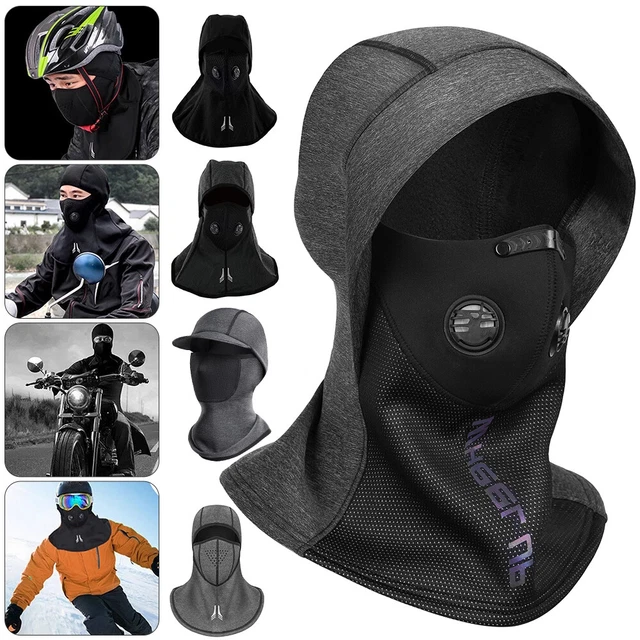 Herren Sturmhaube Winter Fahrrad Motorrad Mütze Winddicht Fleece Schlauchschal