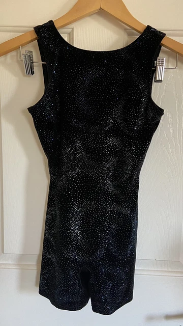 Danskin Leotard/Unitard Girls 10-12 Black Glitter